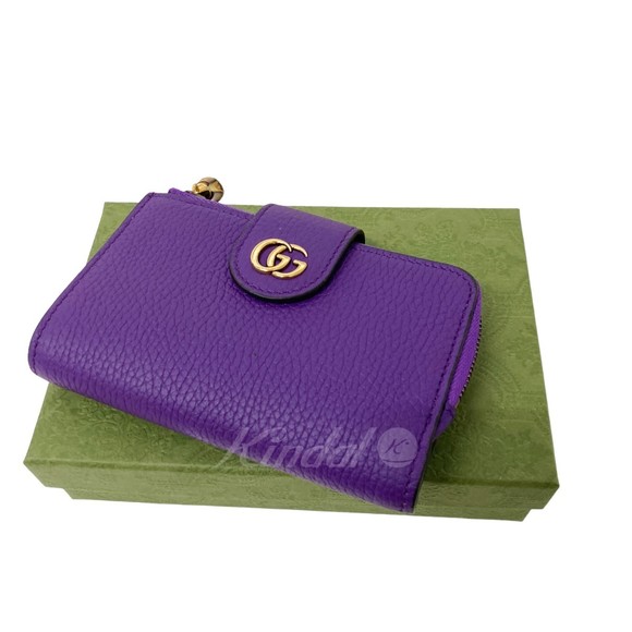 GUCCI double G medium wallet bamboo Purple - Picture 9 of 9